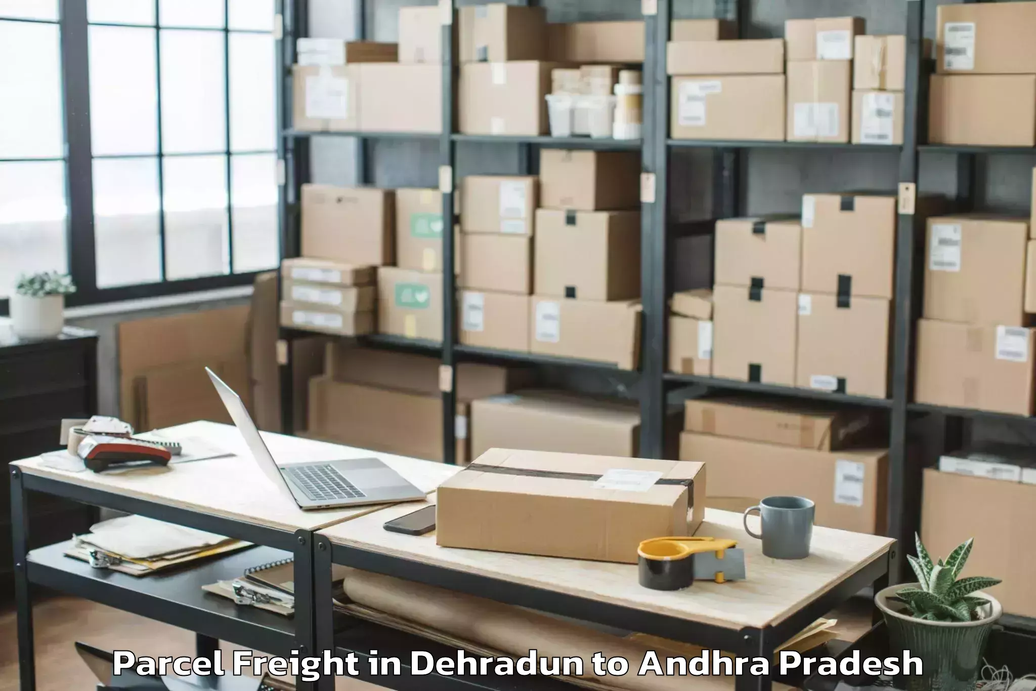 Book Dehradun to Kakinada Rural Parcel Freight